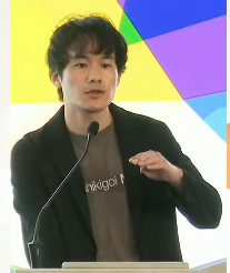 講演で話す中尾武